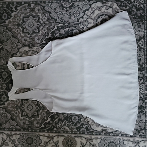 Zara Woman Split Hem Ivory Tunic Tank - Picture 7 of 9